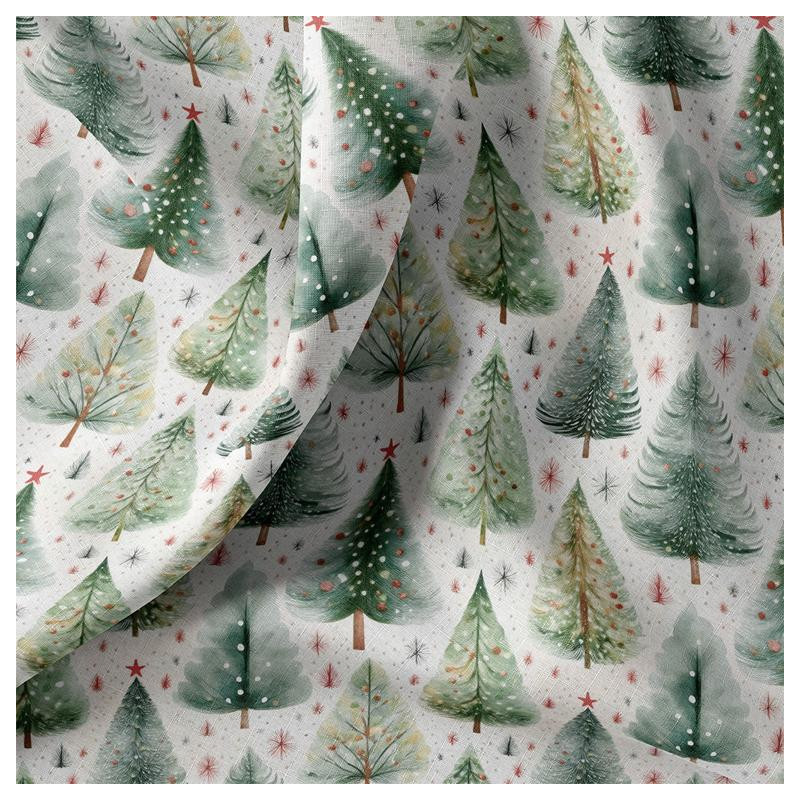 Printed Cotton IVALO White / Green